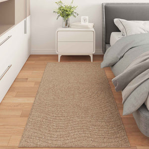 Vidaxl vloerkleden moiré huarte naturel 200 x 80 cm polyester