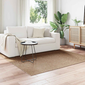 Vidaxl vloerkleden moiré vierkant huarte naturel 120 x 120 cm