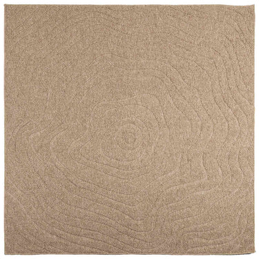 Vidaxl vloerkleden moiré vierkant huarte naturel 200 x 200 cm