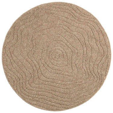 Vidaxl vloerkleden rond moiré huarte naturel ø 120 cm polyester