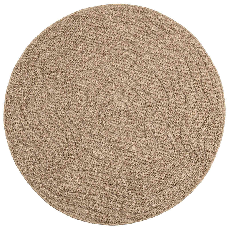 Chargez l'image dans la visionneuse de la galerie, Vidaxl vloerkleden rond moiré huarte naturel ø 120 cm polyester
