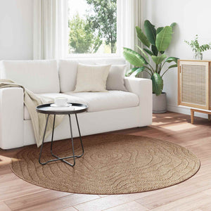 Vidaxl vloerkleden rond moiré huarte naturel ø 160 cm polyester