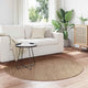 Vidaxl vloerkleden rond moiré huarte naturel ø 160 cm polyester