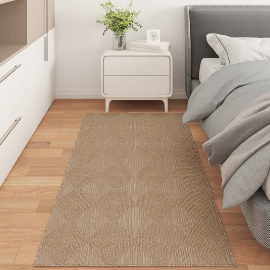 Vidaxl vloerkleden rechthoekig huarte naturel 150 x 80 cm polyester