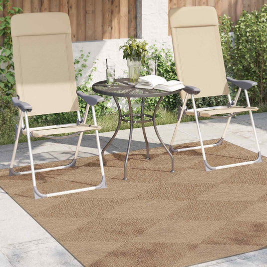 Vidaxl vloerkleden vierkant huarte naturel 240 x 240 cm polyester