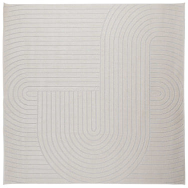 Vidaxl vloerkleden vierkant huarte crème 120 x 120 cm polyester