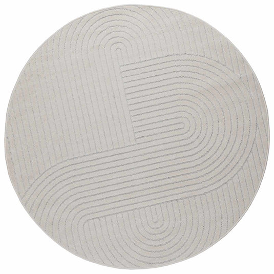 Vidaxl vloerkleden rond huarte crème ø 120 cm polyester