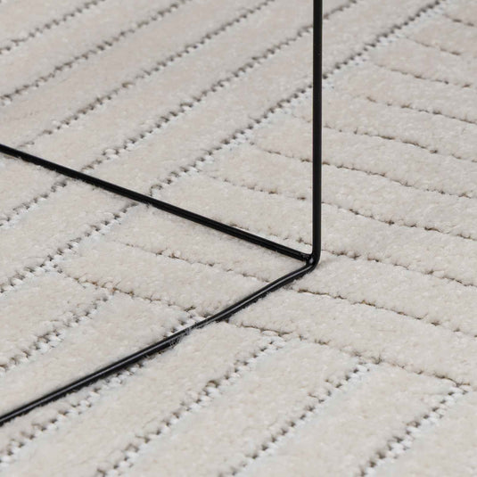Vidaxl vloerkleden rond huarte crème ø 160 cm polyester