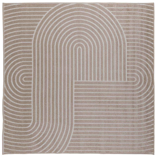 Vidaxl vloerkleden vierkant huarte beige 200 x 200 cm polyester
