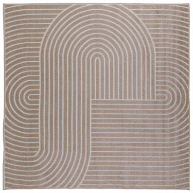 Vidaxl vloerkleden vierkant huarte beige 240 x 240 cm polyester