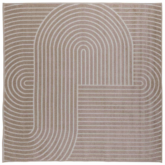 Vidaxl vloerkleden vierkant huarte beige 240 x 240 cm polyester