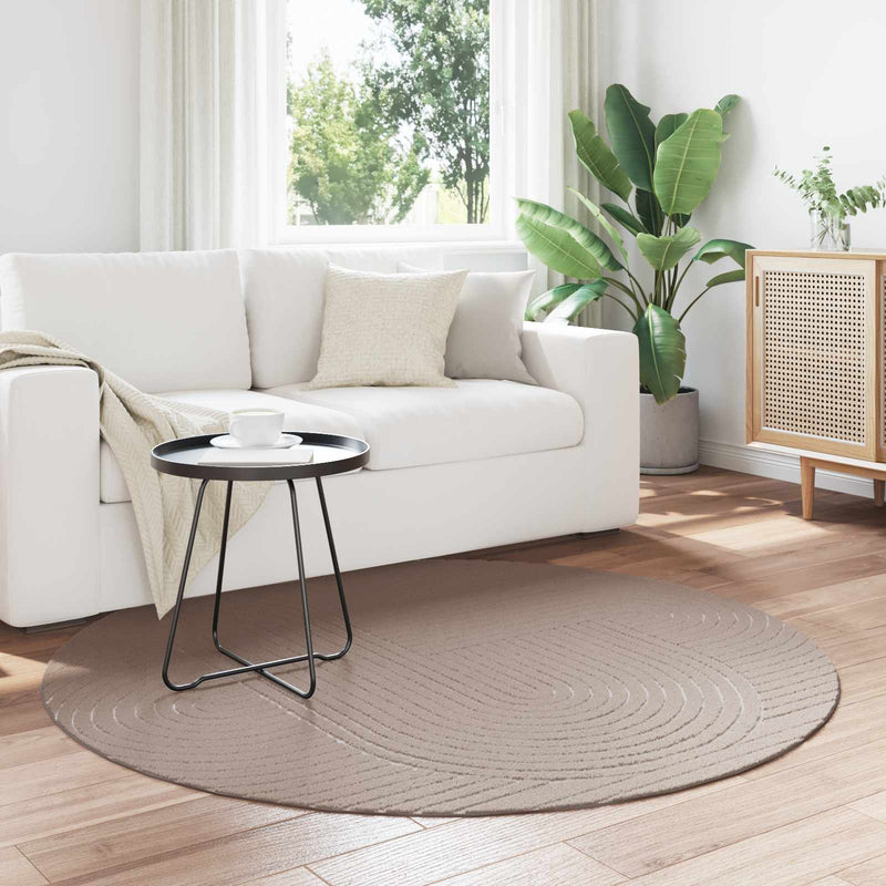 Chargez l'image dans la visionneuse de la galerie, Vidaxl vloerkleden rond huarte beige ø 120 cm polyester
