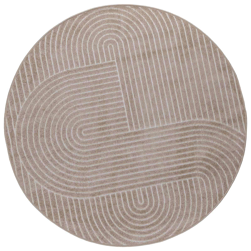 Afbeelding laden in galerijviewer, Vidaxl vloerkleden rond huarte beige ø 200 cm polyester

