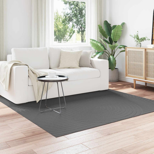Vidaxl vloerkleden vierkant huarte antraciet 200 x 200 cm polyester