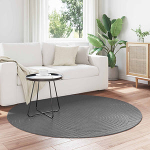Vidaxl vloerkleden rond huarte antraciet ø 120 cm polyester