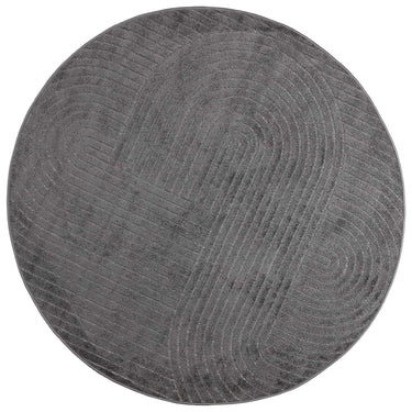 Vidaxl vloerkleden rond huarte antraciet ø 160 cm polyester