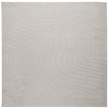Vidaxl vloerkleden vierkant huarte crème 200 x 200 cm polyester