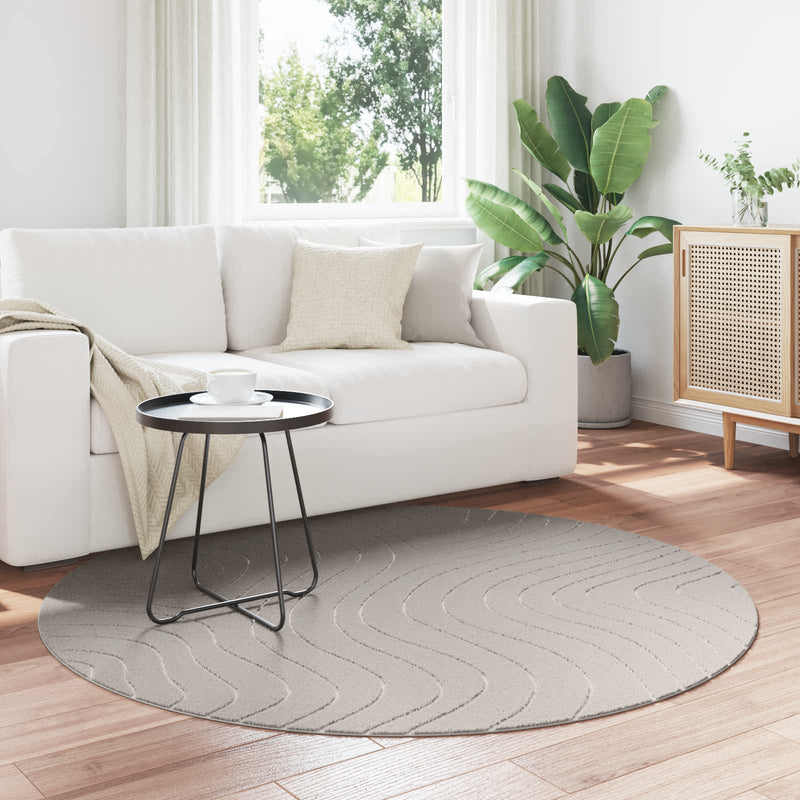 Afbeelding laden in galerijviewer, Vidaxl vloerkleden rond huarte crème ø 120 cm polyester
