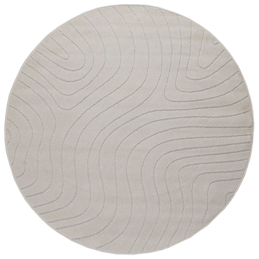 Vidaxl vloerkleden rond huarte crème ø 160 cm polyester