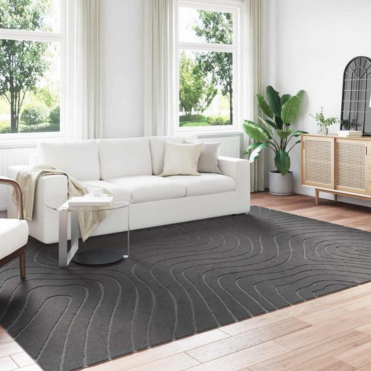 Vidaxl vloerkleden rechthoekig huarte antraciet 340 x 240 cm polyester