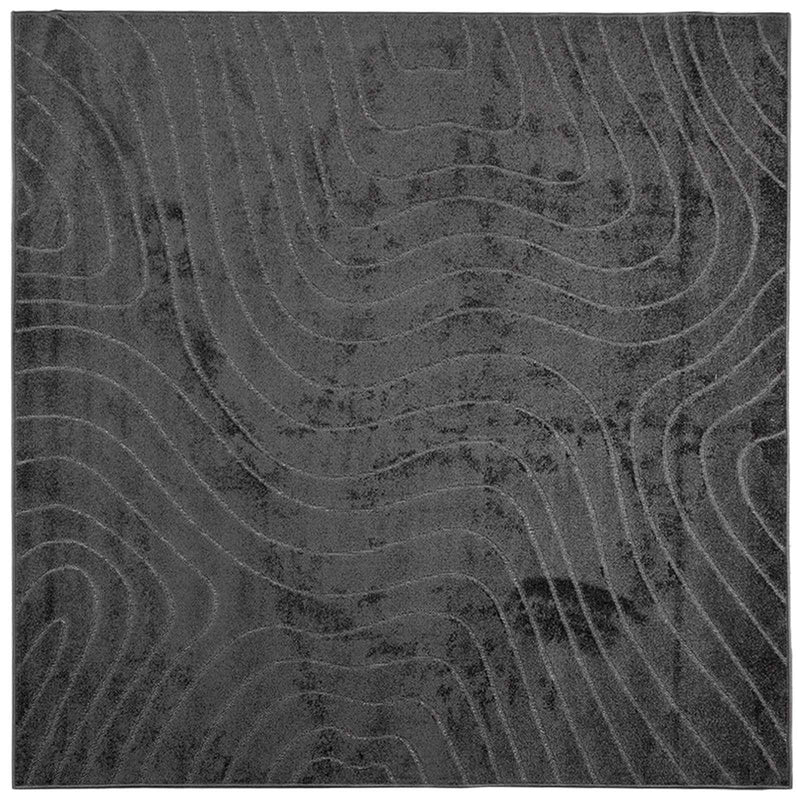 ギャラリービューアに画像をロードする, Vidaxl vloerkleden vierkant huarte antraciet 200 x 200 cm polyester
