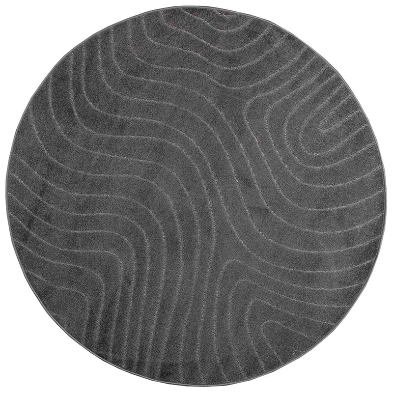 Chargez l'image dans la visionneuse de la galerie, Vidaxl vloerkleden rond huarte antraciet ø 120 cm polyester
