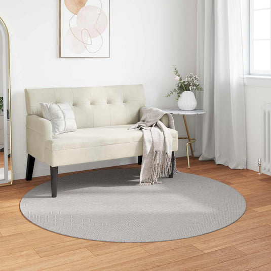 Vidaxl vloerkleden rond huarte crème en grijs ø 160 cm polyester