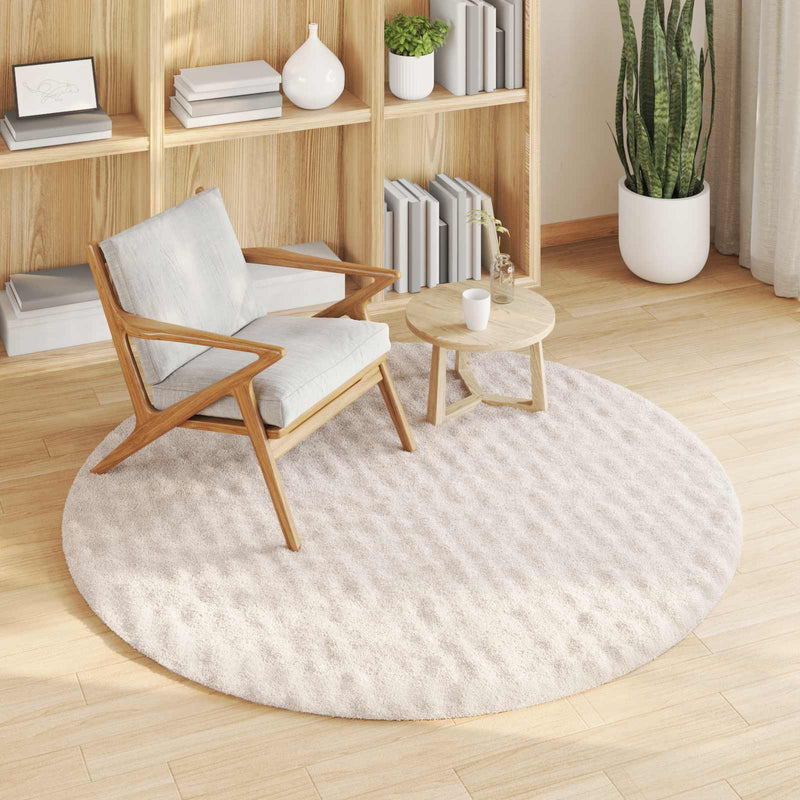 Chargez l'image dans la visionneuse de la galerie, Vidaxl vloerkleden rond huarte beige ø 160 cm polyester
