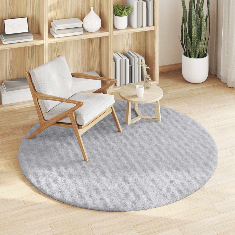 Afbeelding laden in galerijviewer, Vidaxl vloerkleden rond huarte grijs ø 120 cm polyester
