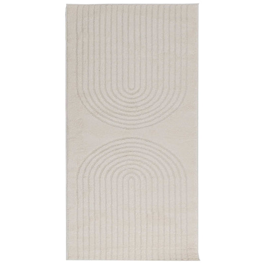 Vidaxl vloerkleden rechthoekig huarte crème 200 x 80 cm polyester