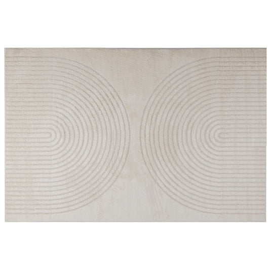 Vidaxl vloerkleden rechthoekig huarte crème 170 x 120 cm polyester