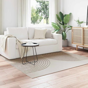 Vidaxl vloerkleden vierkant huarte crème 120 x 120 cm polyester
