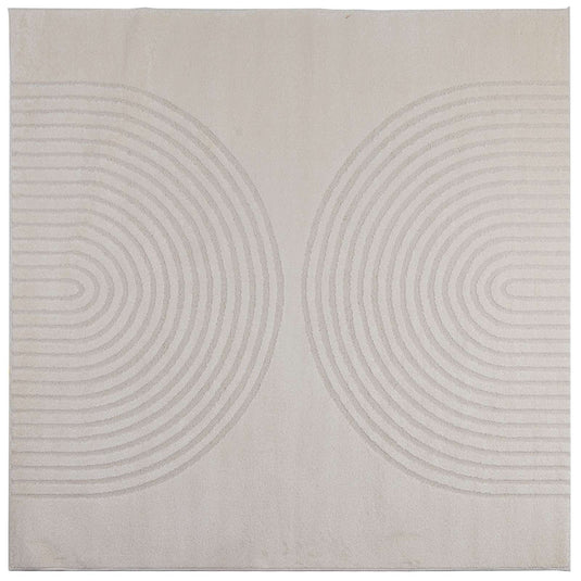Vidaxl vloerkleden vierkant huarte crème 240 x 240 cm polyester