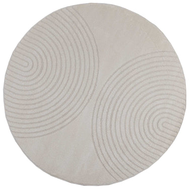 Vidaxl vloerkleden rond huarte crème ø 120 cm polyester