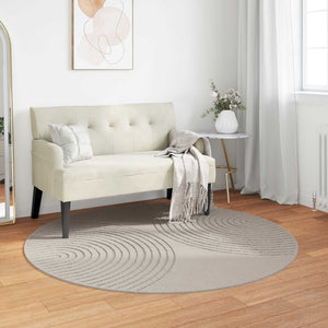 Vidaxl vloerkleden rond huarte crème ø 160 cm polyester