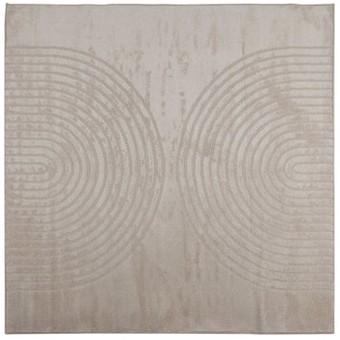 Vidaxl vloerkleden vierkant huarte beige 120 x 120 cm polyester