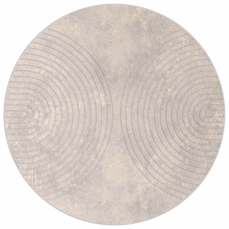 Afbeelding laden in galerijviewer, Vidaxl vloerkleden rond huarte beige ø 160 cm polyester
