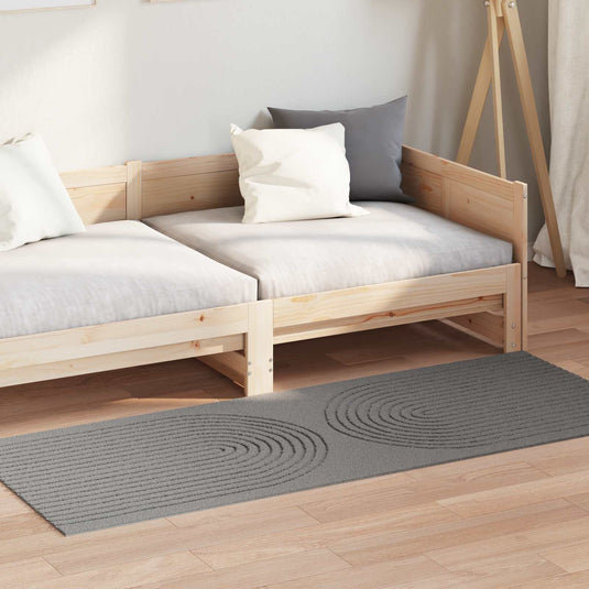 Vidaxl vloerkleden rechthoekig huarte grijs 150 x 80 cm polyester