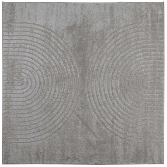 Vidaxl vloerkleden vierkant huarte grijs 240 x 240 cm polyester