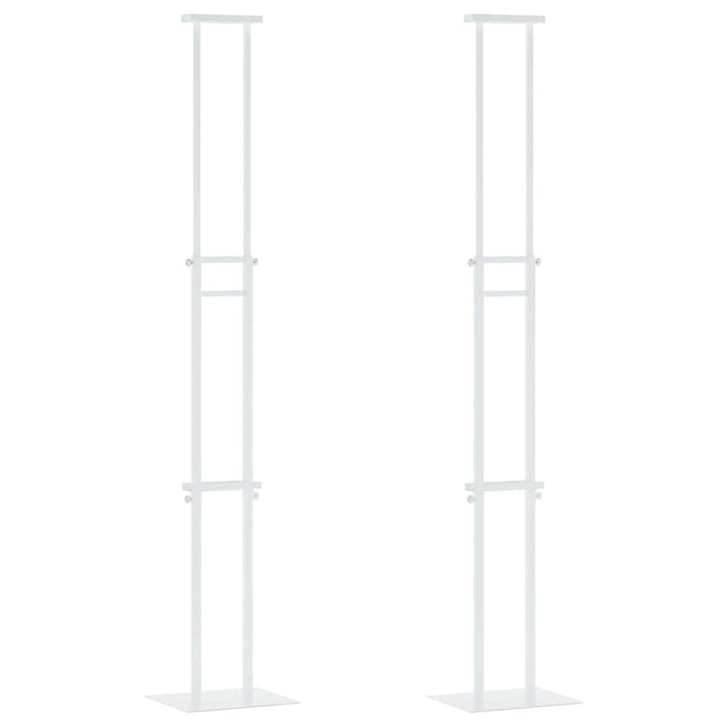 Afbeelding laden in galerijviewer, Vidaxl beurs displays 2 pcs wit 30 x 23,5 x 210 cm staal

