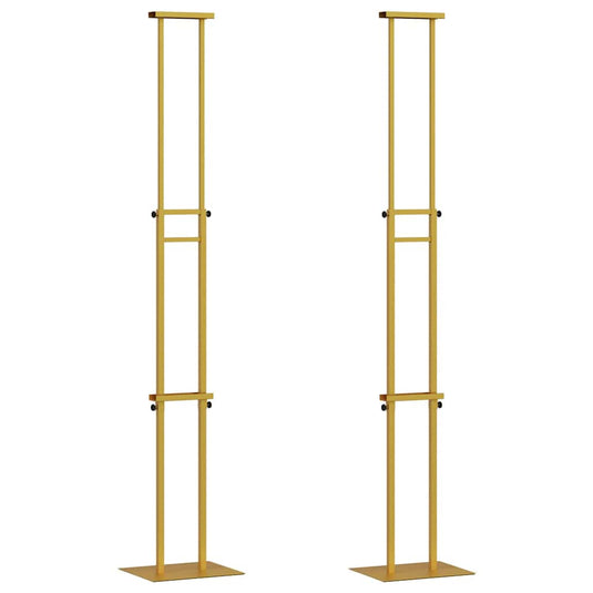 Vidaxl beurs displays 2 pcs goud 30 x 23,5 x 210 cm staal