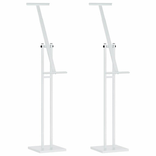 Vidaxl beurs displays 2 pcs wit 26,5 x 26,5 x 150 cm staal
