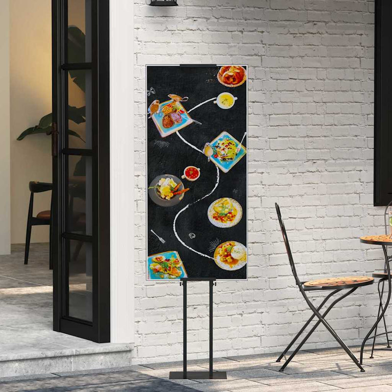 Afbeelding laden in galerijviewer, Vidaxl beurs displays zwart 30 x 23,5 x 210 cm staal
