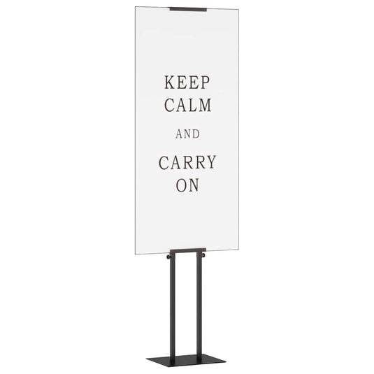 Vidaxl beurs displays zwart 30 x 23,5 x 210 cm staal