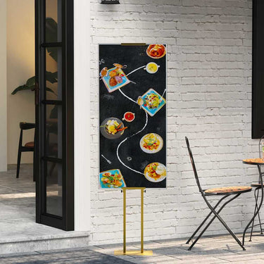 Vidaxl beurs displays goud 30 x 23,5 x 210 cm staal