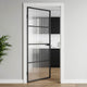 Vidaxl huisdeur 76 x 201,5 x 3,5 cm aluminium en gehard glas