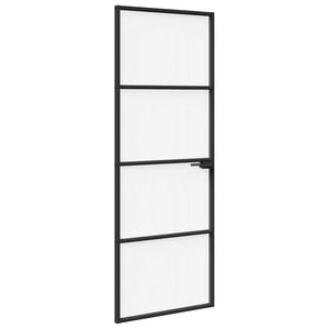 Vidaxl huisdeur 76 x 201,5 x 3,5 cm aluminium en gehard glas