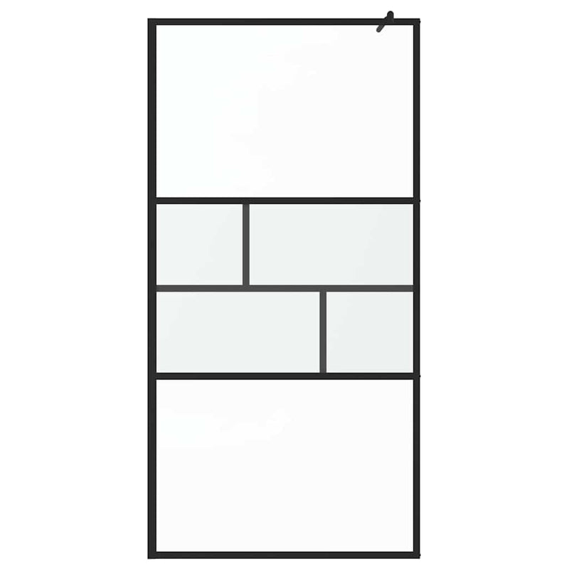 Afbeelding laden in galerijviewer, Vidaxl inloop douche wand zwart 80 x 195 x 0.5 cm glas en aluminium
