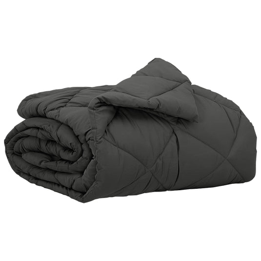 Vidaxl zomer dekbed antraciet 220 x 135 cm microfiber
