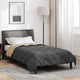 Vidaxl zomer dekbed antraciet en taupe 200 x 135 cm microfiber